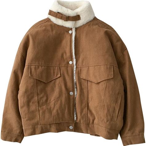 Itgirl Shop Soft Aesthetic Faux Fur Warm Lining Loose Jacket