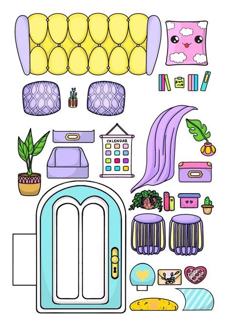 New House For Your Doll In The Album Print And Play Clipart Printable