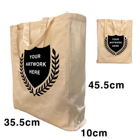 Promotional Custom Printing Onto Eco Calico Gusset Shopping Bag