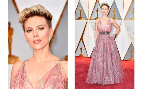 Oscar 2017 Glamour In Rosa Per Scarlett Johansson Silhouette Donna