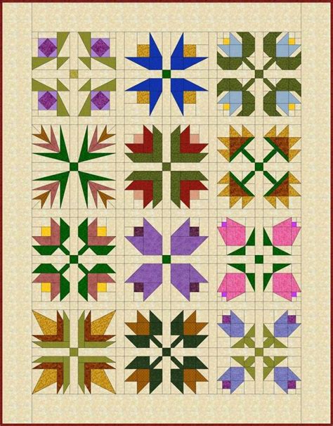 free flower quilt patterns printable