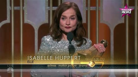 Golden Globes Isabelle Huppert Sacr E C Est Extraordinaire Vid O Vid O Dailymotion