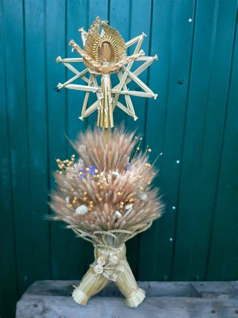 Straw Christmas Ornaments Didukh Ukrainian Traditional Etsy