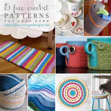 15 Free Crochet Patterns For The Home Daisy Cottage Designs