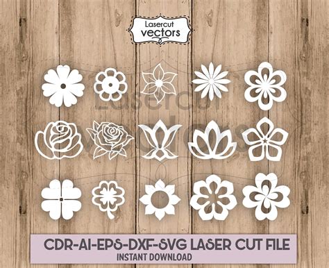 Dxf Of Laser Cut Ai Art File 40 Items Cnc Vector Dxf Cdr Business