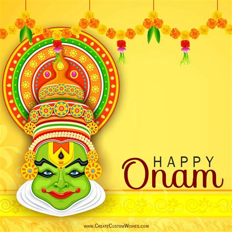 And as the festivities begin, send these messages to your near and dear ones. Happy Onam Wishes Card With Your Name | Create Custom Wishes