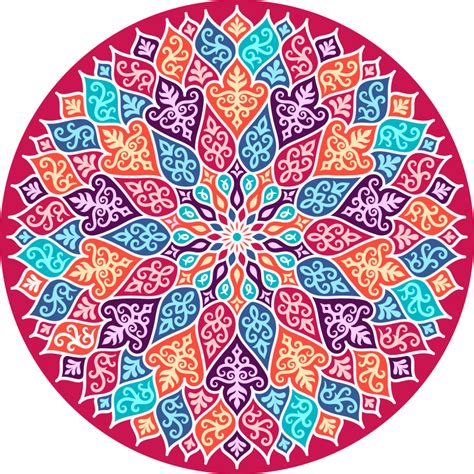 Multicolour Mandala Mandala Mat Tenstickers