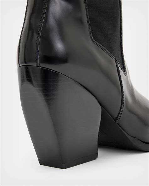 Ria Leather Boots Black Allsaints