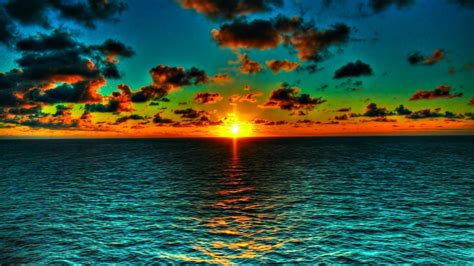 Blue Ocean Sunset Wallpapers Top Free Blue Ocean Sunset Backgrounds