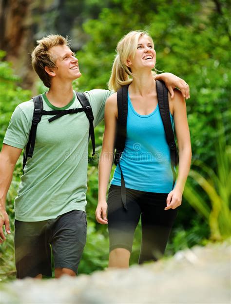 Happy Outdoor Couple Stock Image Image Of Nature Exercise