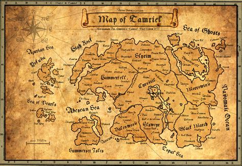 Ancient Map Of Tamriel By AndrewScrolls On DeviantArt
