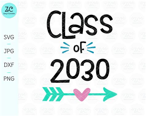 Class Of 2030 Svg Graduation Svg Class Of End Of School Etsy Norway
