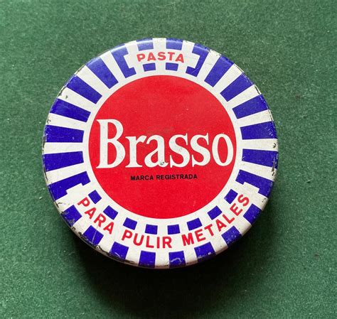 Vintage Brasso Mexican Version Tin Full Etsy