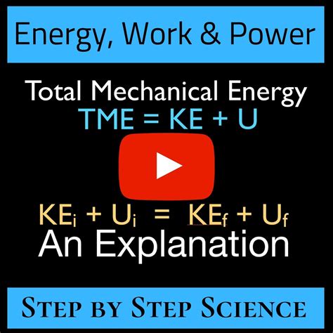 Energy Work And Power Total Mechanical Energy An Explanation
