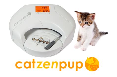 This automatic feeder is very convenient because it allows you to set up to one meal within 48 hours, so you do not have to worry about leaving. Catzenpup Automatic Wet Food Feeder Kickstarter Campaign