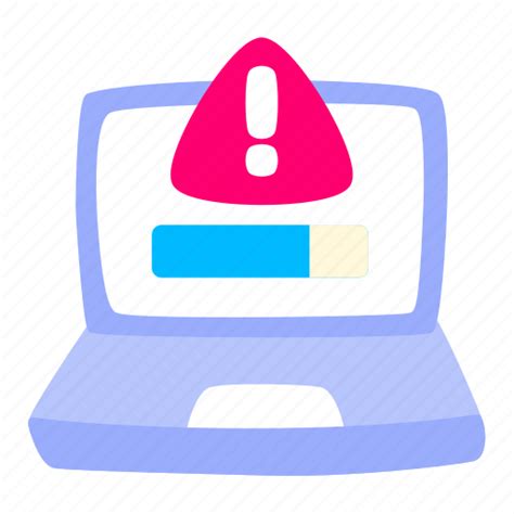 Laptop Warning Virus Broken Icon Download On Iconfinder
