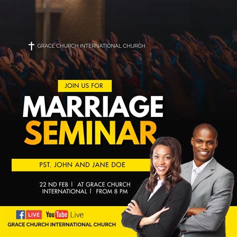 Marriage Seminar Service Flyer Template Postermywall