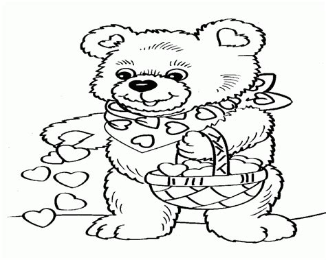 You can also create an adorable greeting card using this picture with so many hearts. Teddy Bear Holding Heart Colouring Pages Page Id 70027 154909 ... - Cliparts.co