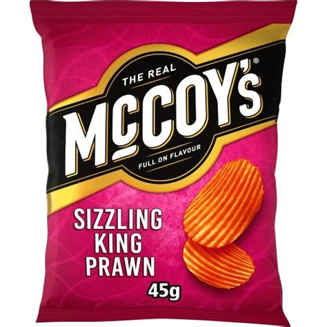 Mccoy S Sizzling King Prawn Grab Bag Crisps 45g Compare Prices