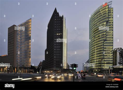 Potsdamer Platz With Bahn Tower Kollhoff Tower And Debis House By