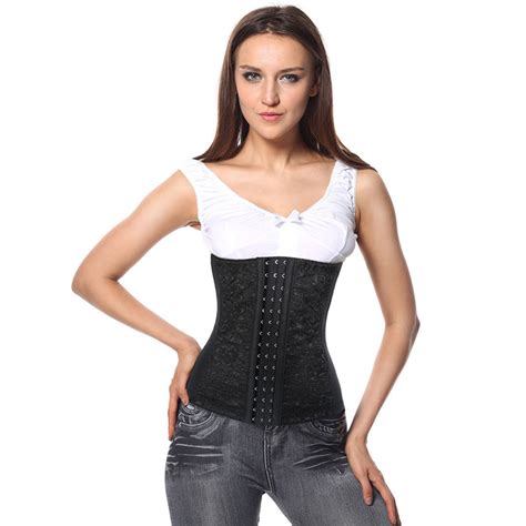 spiral steel boned waist cincher lace underbust corset n9160