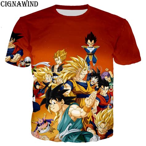Harajuku Classic Anime Dragon Ball T Shirt Men Women 3d Printing T