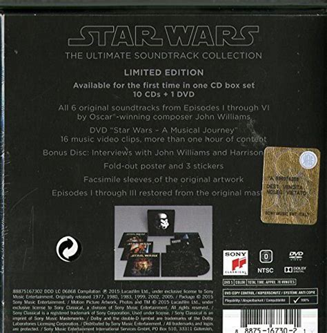 Star Wars The Ultimate Soundtrack Collection 10 Cd 1 Dvd