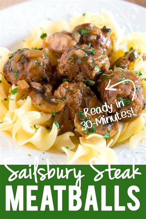 Place the remaining gravy mix in a small saucepan; Salisbury Steak Meatballs | Healthy snacks recipes, Best ...
