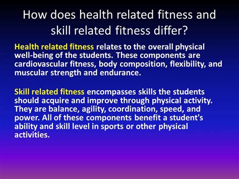 Understanding The Distinction Between Health And Skill Related Fitness