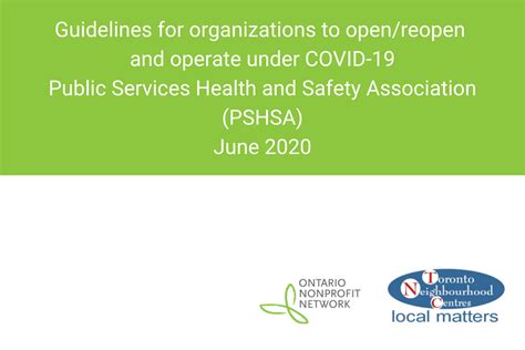 Guidelines For Organizations To Openreopen And Operate Under Covid 19