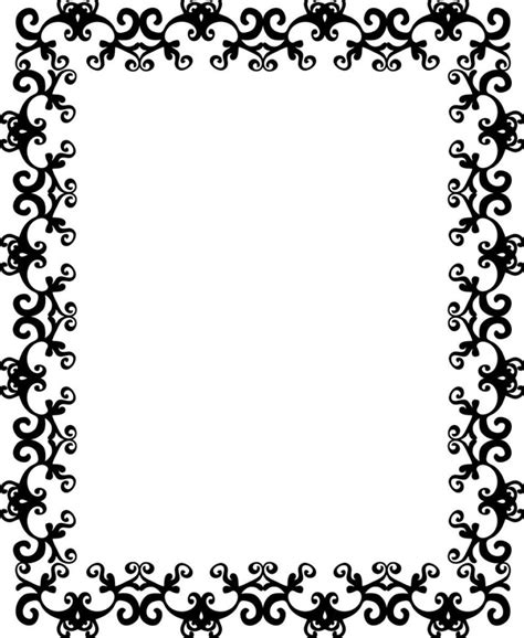 Pin By On Black And White Clipart Clip Art Borders Frame