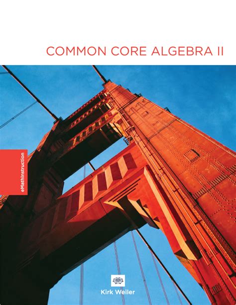 Common Core Algebra Ii Workbook Emathinstruction