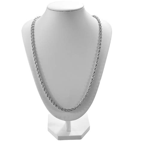 Zilveren Ketting Vrouwen Man Rvs Ketting Mm Grandado