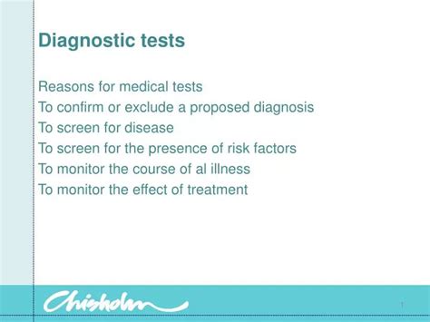 Ppt Diagnostic Tests Powerpoint Presentation Free Download Id2122221