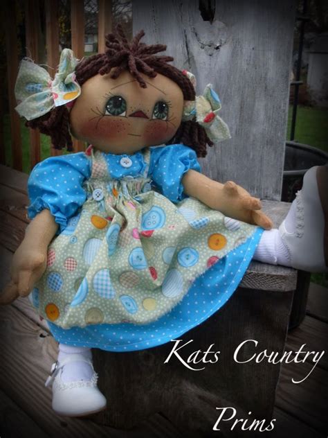 Primitive Raggedy Ann Style Doll E Pattern Instant Download Etsy
