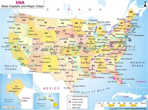 Detailed Map Of Us Cities