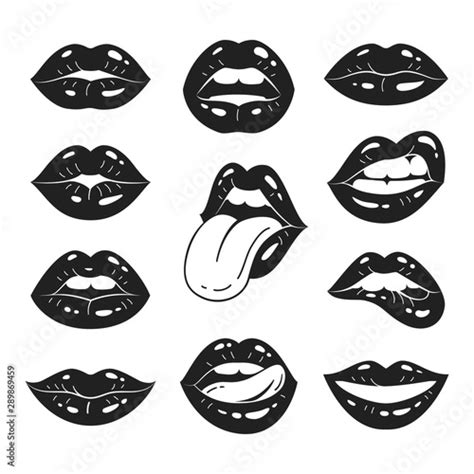 Licking Lips Clipart Black And White Lipstutorial Org