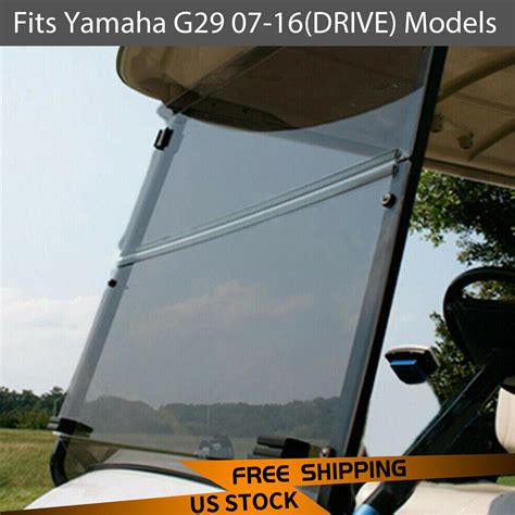 For Yamaha G29 Drive 07 16 Golf Cart Tinted Folding Down Windshield Distintec