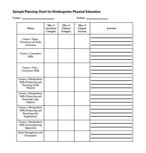 Free 14 Sample Physical Education Lesson Plan Templates In Pdf Ms Word