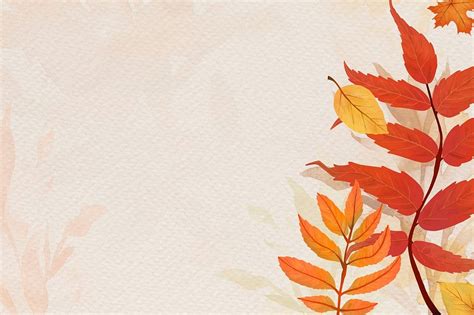 Fall Leaves Beige Background Psd Premium Psd Rawpixel