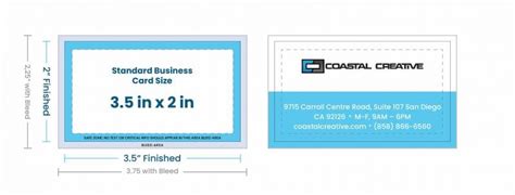 Business card size in mm: Guide to Business Card Sizes & Standards - Coastal Creative