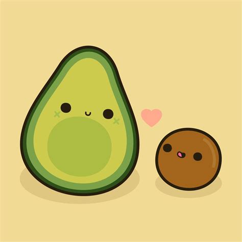 Cute Avocado And Stone Framed Art Print By Peppermintpopuk Vector