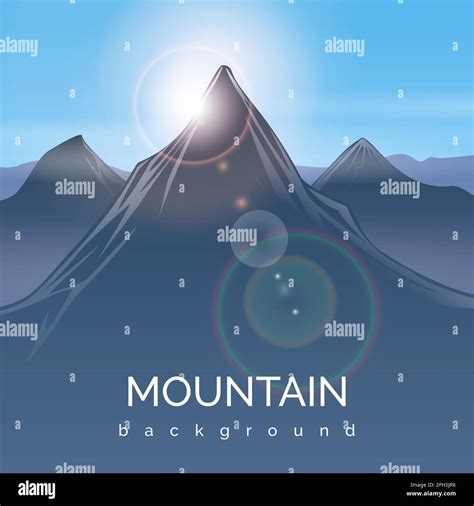 Mountain Landscape Background With Sunbeam Mountain Sunbeam Peak
