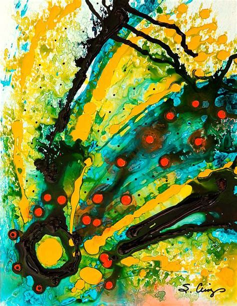 Yellow Abstract Painting By Sharon Cummings Yellow Abstract Fine Art