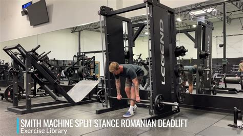 Smith Machine Split Stance Romanian Deadlift Youtube