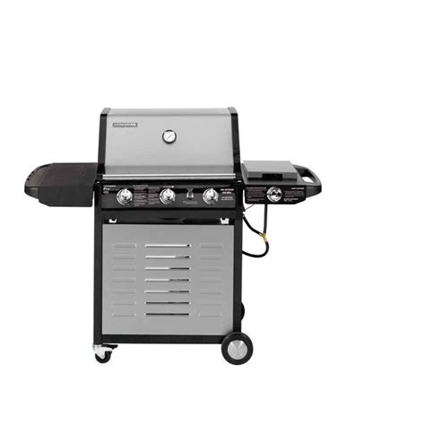 Brinkmann 3 Cast Iron Grill W12000btu Side Burner ~ Outdoor Gas Grills