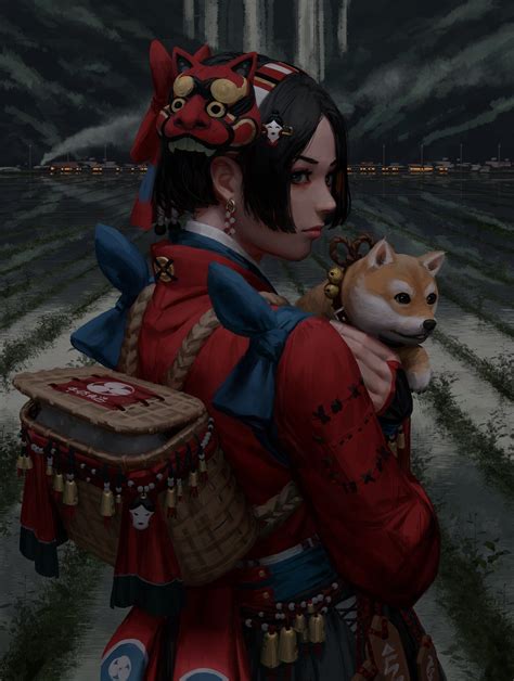 4k Samurai Female Warrior Brunette Horns Thick Thigh Guweiz