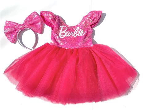 Pink Tutu Dress For Girls Barbie Baby Costume For Girls Play Dress