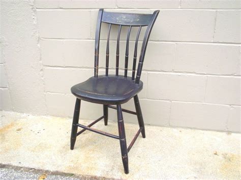 Antique Plank Bottom Thumb Back Chair Primitive Rustic Etsy