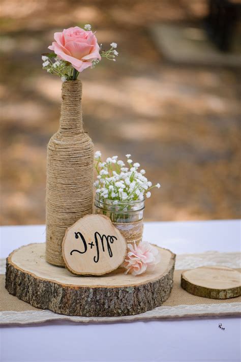 15 Rustic Wedding Centerpieces With Tree Stumps Pink Wedding